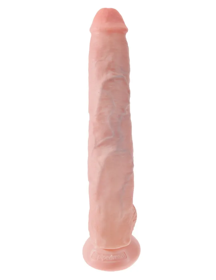 Dildos | Pipedream Pipedream - King Cock - Dildo met Balzak - 35,5 cm - Lichte Huidskleur