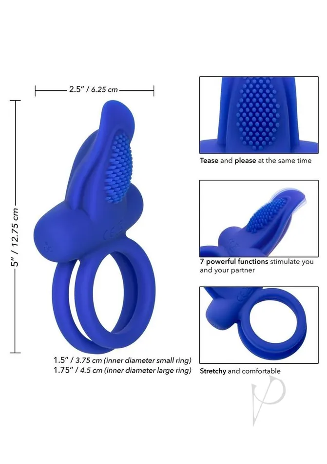 Couples Enhancers Vibrators Silicone Dual Pleasure Enhancer Blue Couples Enhancers Vibrators Silicone Dual Pleasure Enhancer Blue