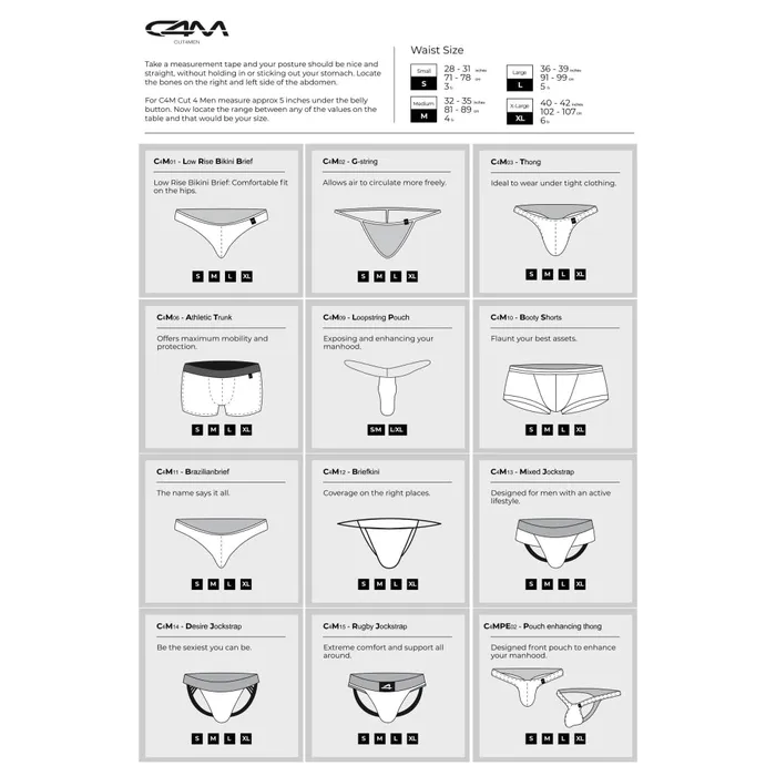 Mens Underwear Cut 4 Men C4M Boost Black Leatherette GString Extra Large Mens Underwear Cut 4 Men C4M Boost Black Leatherette GString Extra Large