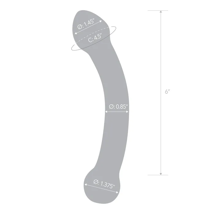 Gls 7 Curved Glass GSpot Stimulator Female Sex Toys