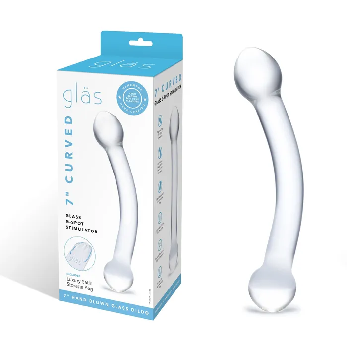 Gls 7 Curved Glass GSpot Stimulator Female Sex Toys